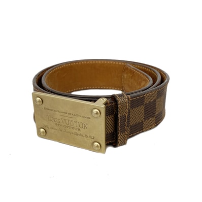 【6kc3061】ルイヴィトン ベルト ダミエ サンチュール ネオアンヴァントゥール M9234 エベヌ【中古】メンズ