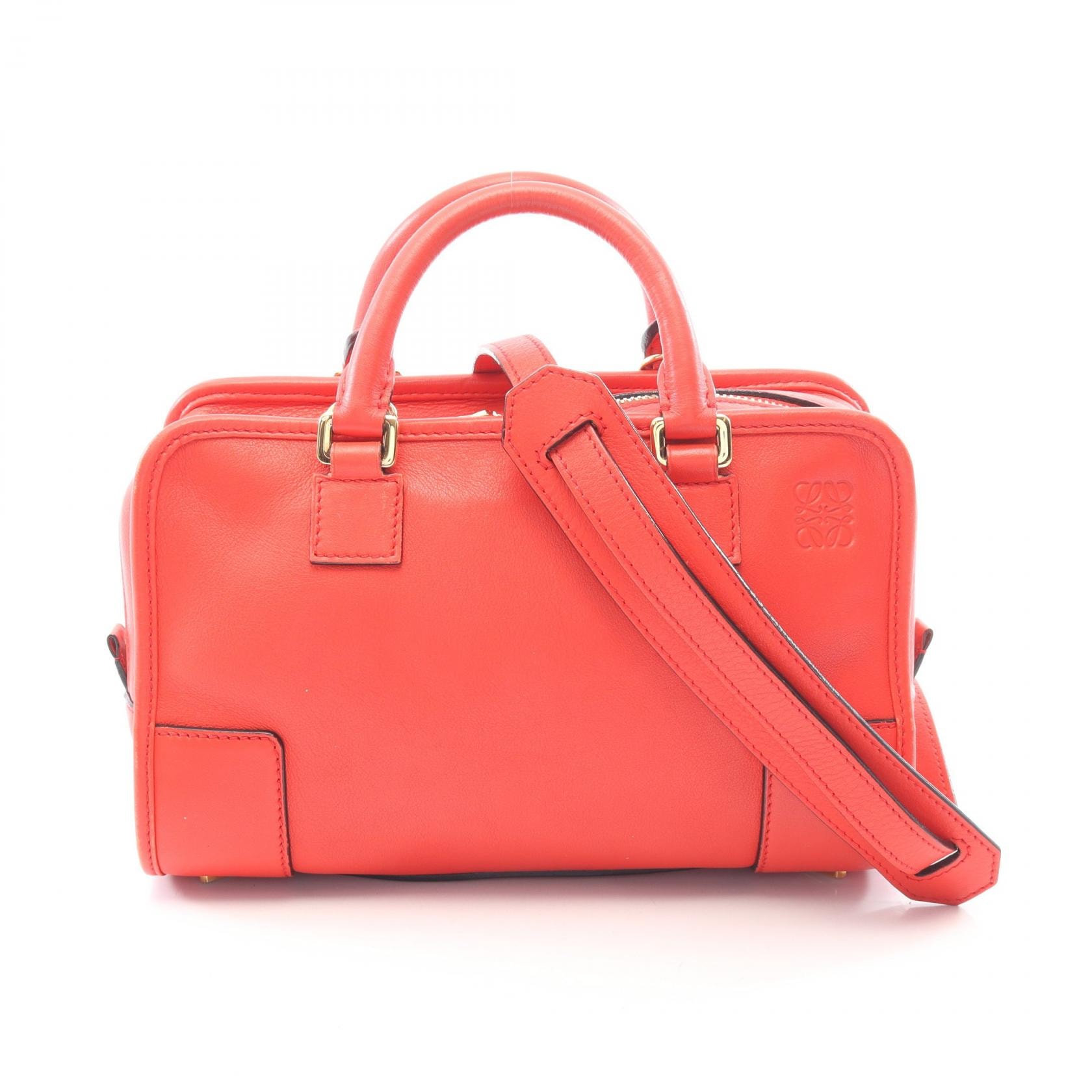 ロエベ LOEWE アマソナ23 2WAY ハンドバッグ バッグ レザー レディース レッド系 【中古】