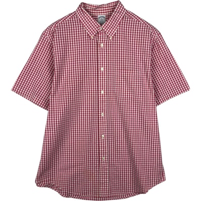 古着 ブルックスブラザーズ Brooks Brothers 1818 シアサッカー 半袖 ボタンダウン チェックシャツ メンズXL相当/eaa644944