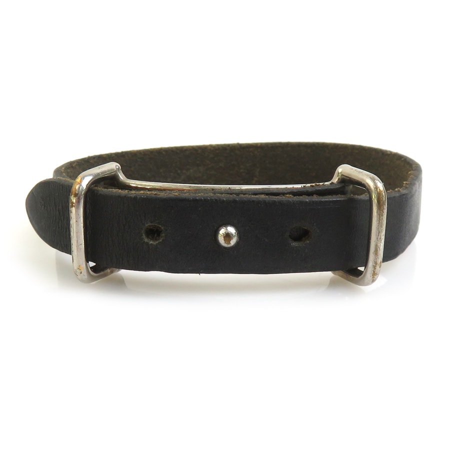エルメス HERMES ブレスレット レザー/メタル ブラック/シルバー レディース【中古】 e61497a