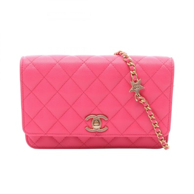 シャネル CHANEL マトラッセ ショルダーバッグ バッグ キャビアスキン(グレインドカーフ) レディース ピンク系 AP3694 【中古】