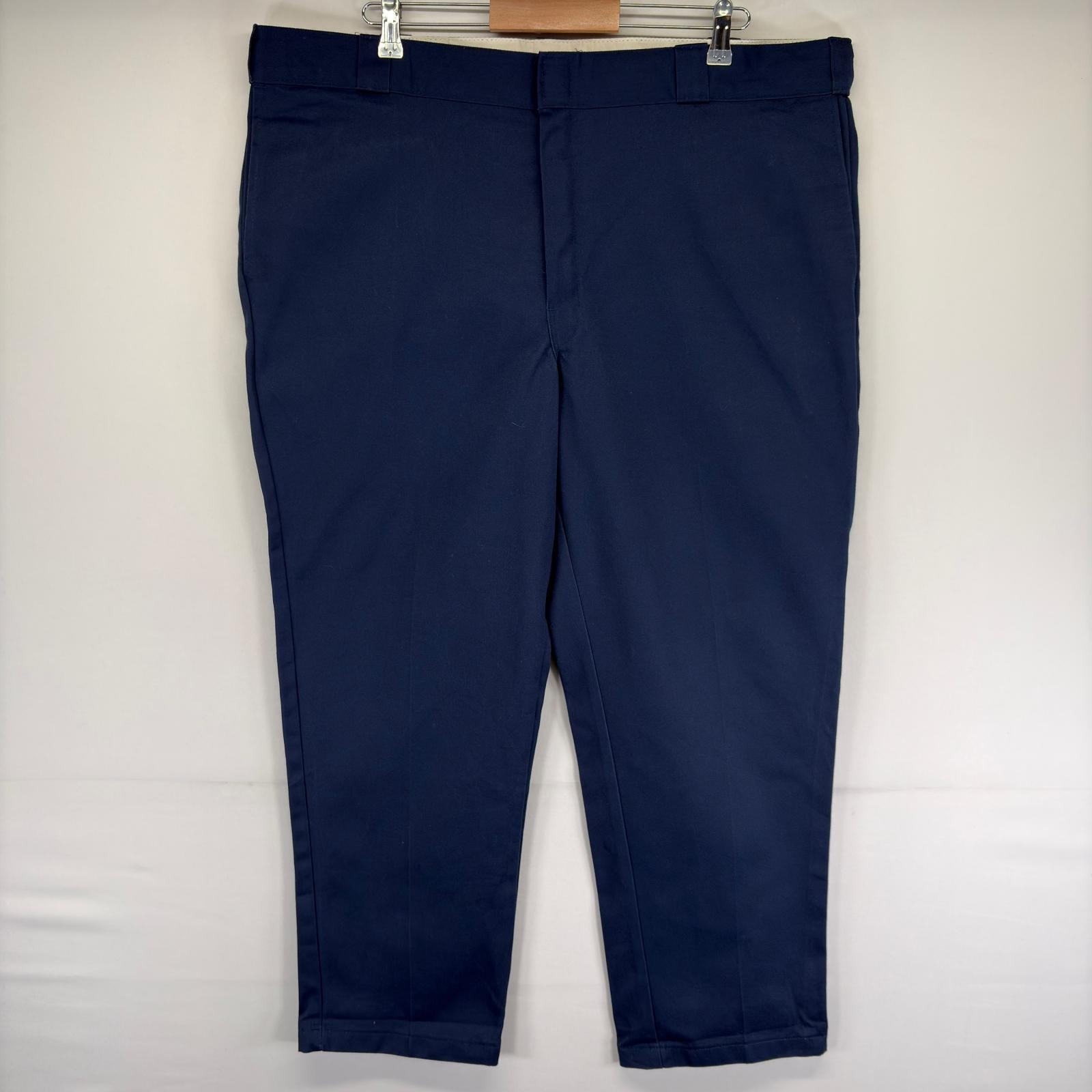 古着 ディッキーズ Dickies パンツ ジッパーフライ ストレート 874 大きいサイズ センタープレス W44 L30  ネイビー系 メンズ