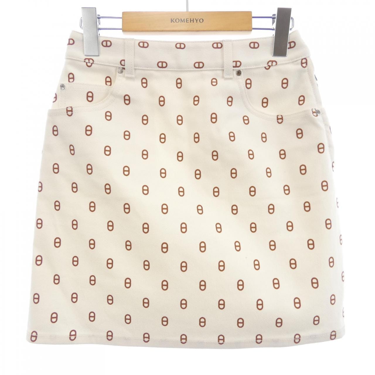 エルメス HERMES シェーヌダンクル カルトゥッシュ クルードセル 0315D3 スカート