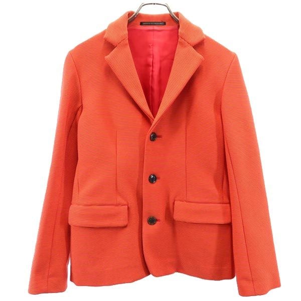 Y's ワイズ ボーダー柄 テーラードジャケット M オレンジ