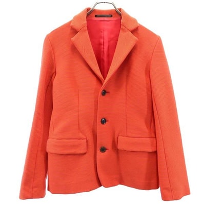 Y's ワイズ ボーダー柄 テーラードジャケット M オレンジ