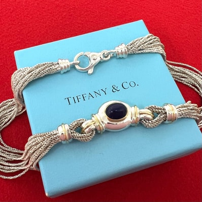 TIFFANY&Co. ティファニー マルチストランド ネックレス シルバー925 K18イエローゴールド ラピスラズリ ネックレス シルバー
32091