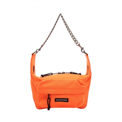 バレンシアガ BALENCIAGA レイバー ミディアム ショルダーバッグ バッグ キャンバス レディース オレンジ系 741080 【中古】