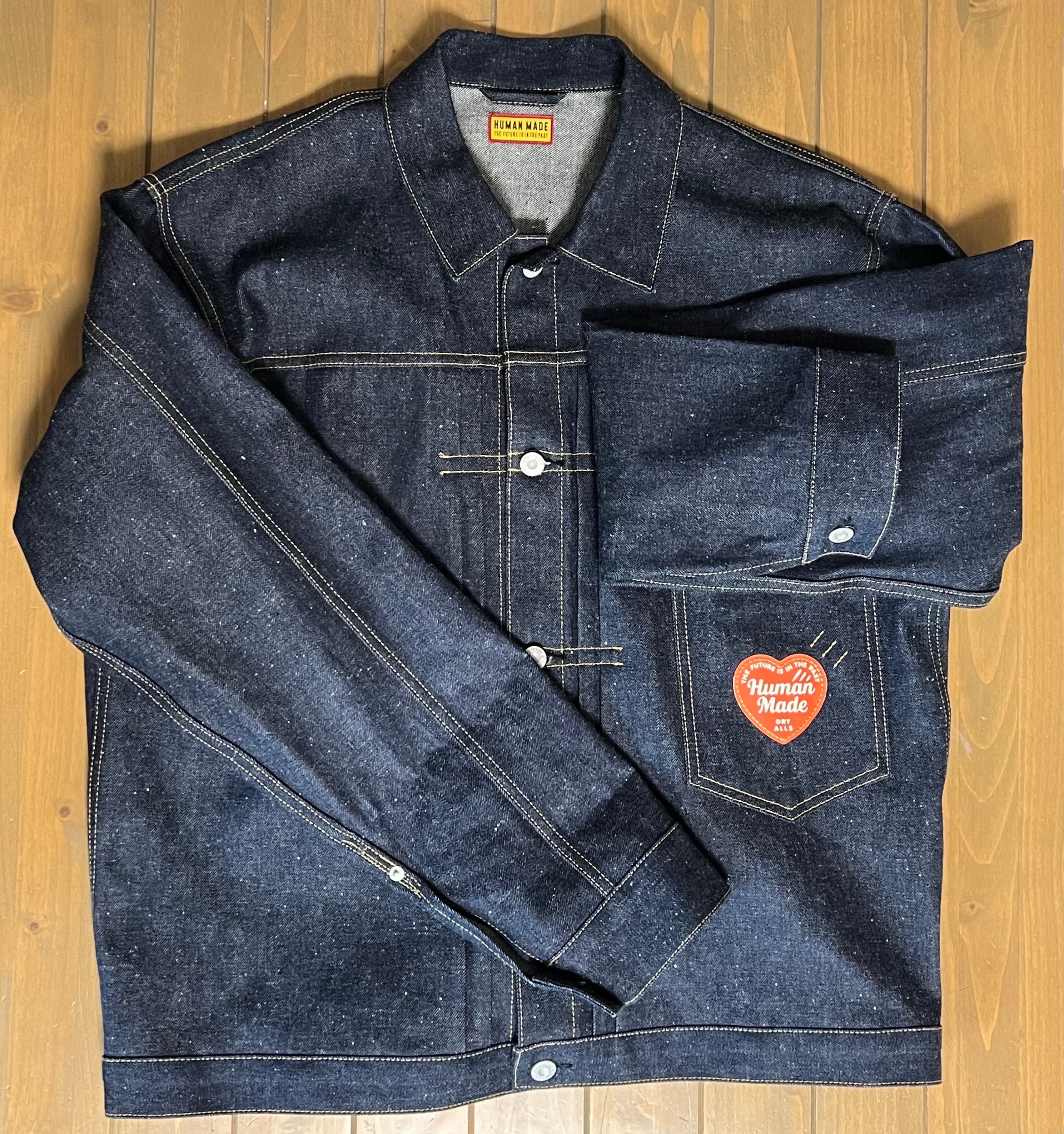 未使用に近い】ヒューマンメイド デニム ワークジャケット