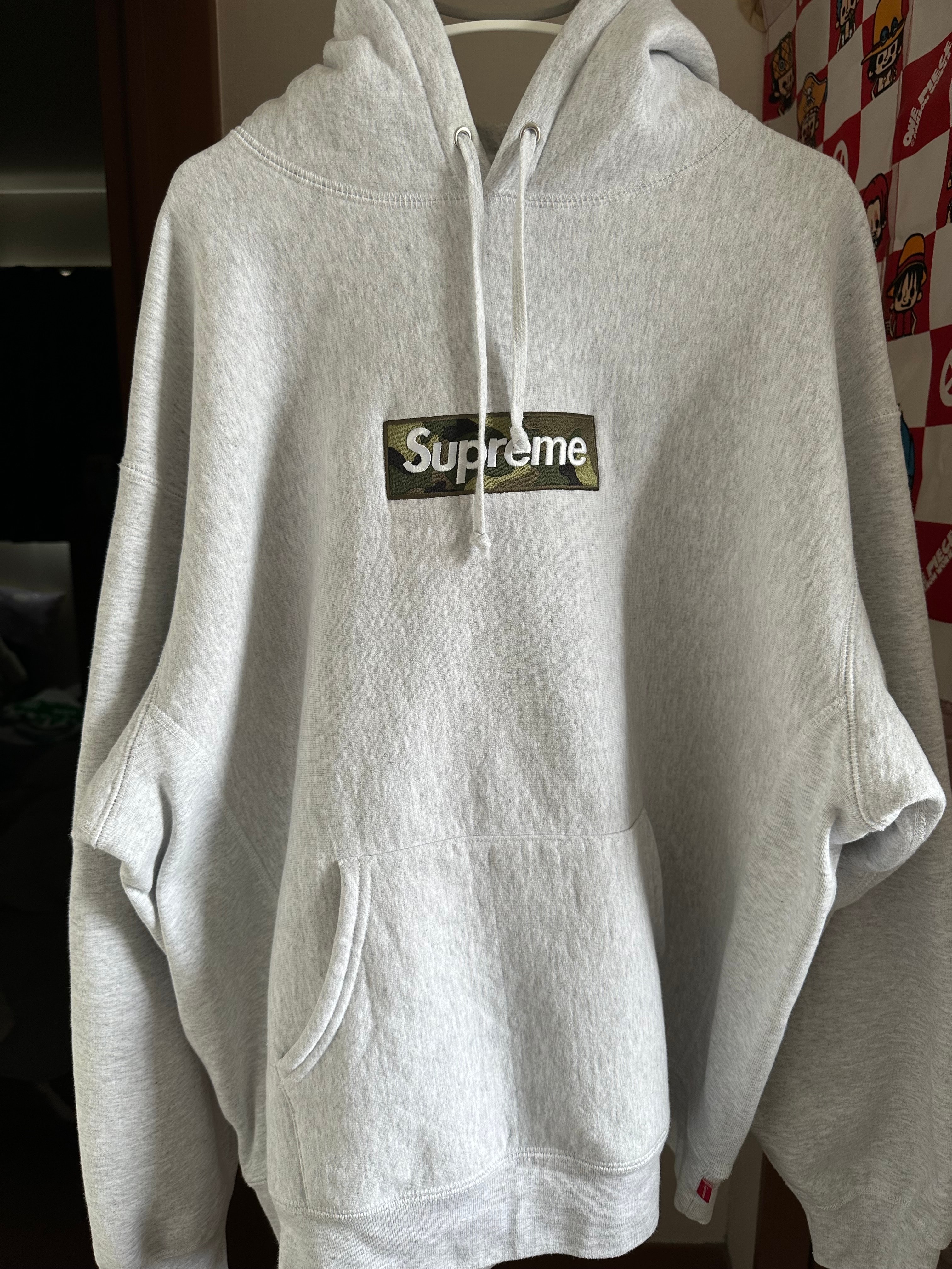 Supreme Box Logo Hooded Sweatshirt "Ash Grey" (23FW)