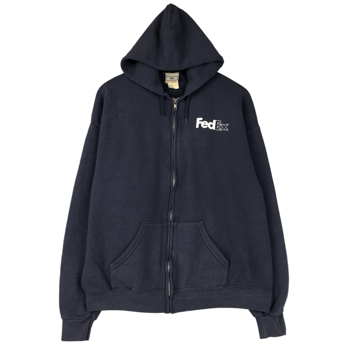 古着 90年代 リー Lee heavyweight FedEx フェデックス アドバタイジング スウェットフルジップパーカー メンズXL相当 ヴィンテージ/eaa603591