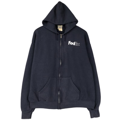 古着 90年代 リー Lee heavyweight FedEx フェデックス アドバタイジング スウェットフルジップパーカー メンズXL相当 ヴィンテージ/eaa603591