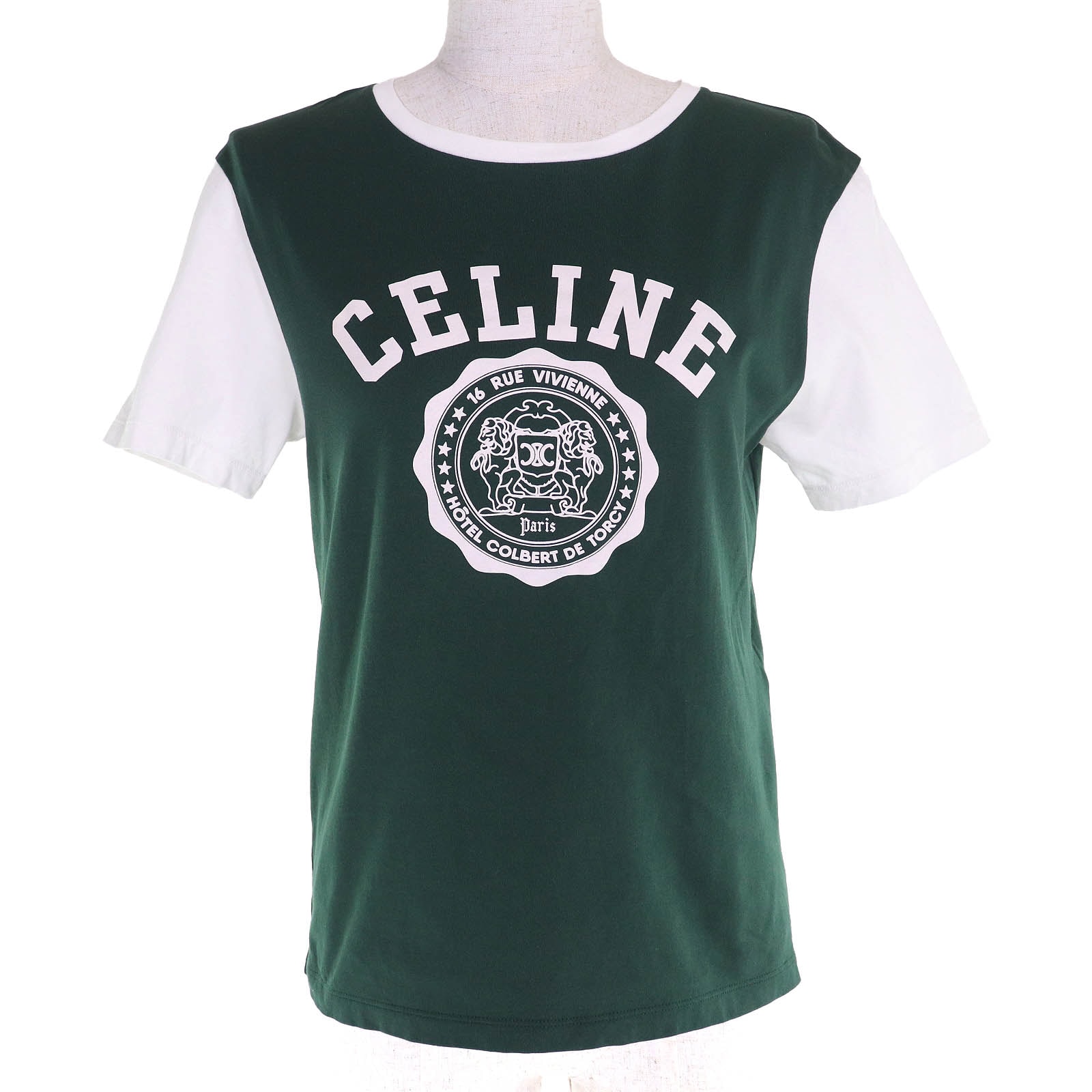 美品 セリーヌ Tシャツ CELINE BLASON  XS RX04B671Q