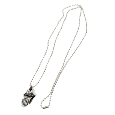 CHROME HEARTS 極美品 クロムハーツ CHARM LT チャーム リップアンドタン ボールチェーン ネックレス インボイス・袋付属 ペンダントトップ クロム アクセ Aランク 中古 鑑定済 クロムアクセ