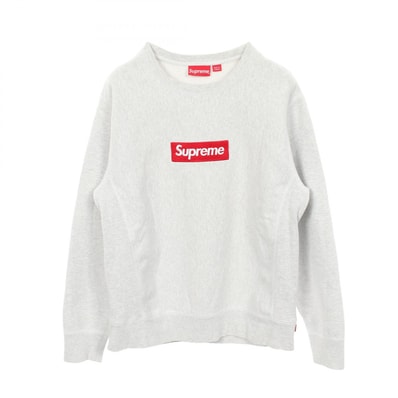 シュプリーム Supreme Box Logo Crewneck スウェット 衣料品 トップス コットン メンズ グレー系 【中古】