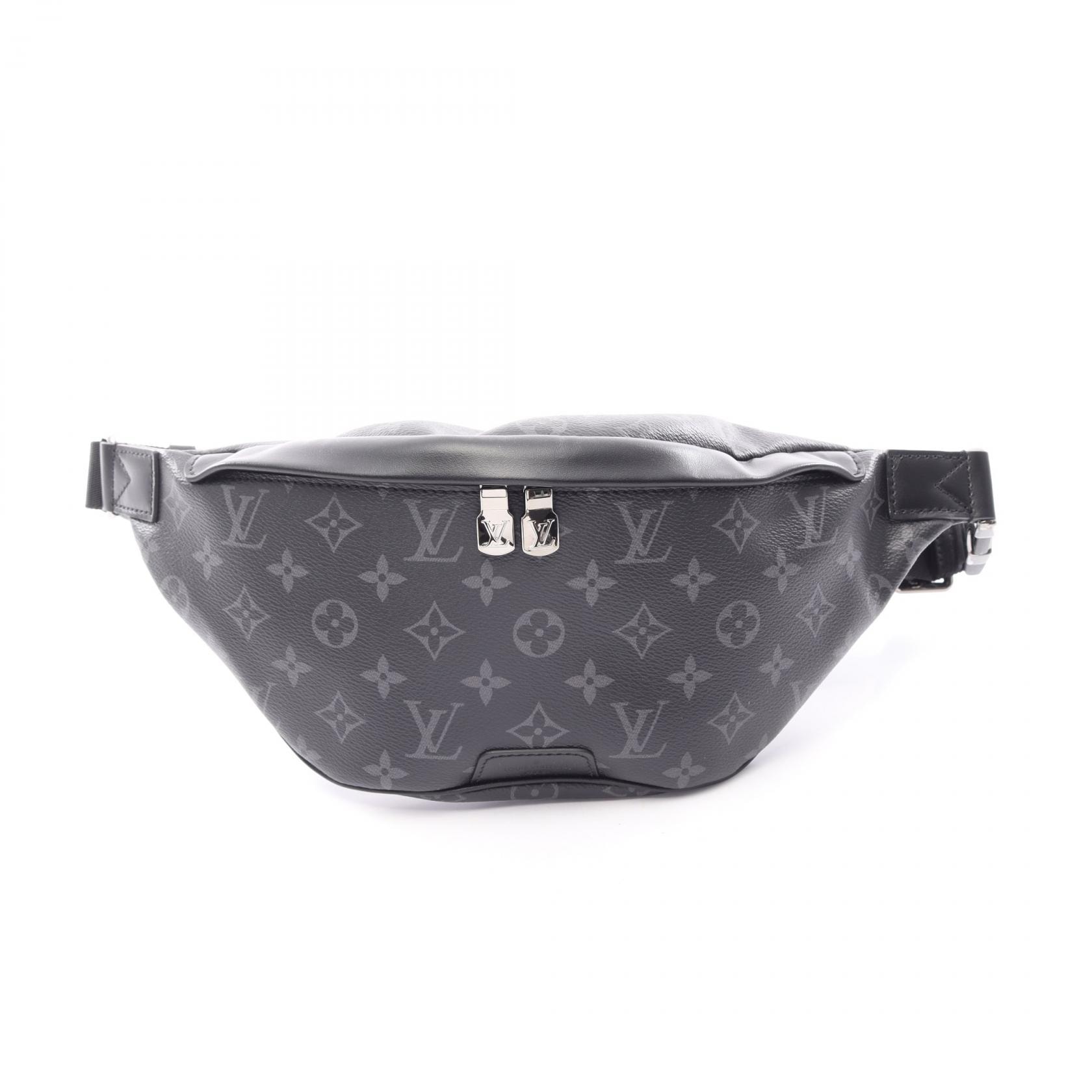 ルイ・ヴィトン LOUIS VUITTON ディスカバリー バムバッグPM ウエストバッグ ボディバッグ バッグ PVCコーティングキャンバス レザー モノグラム・エクリプス メンズ ブラック系 M46035 【中古】