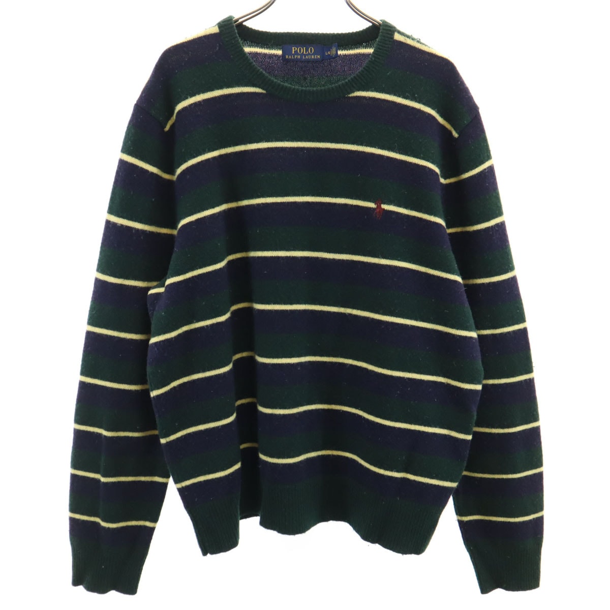 POLO RALPH LAUREN ポロラルフローレン 長袖 ニット L グリーン セーター