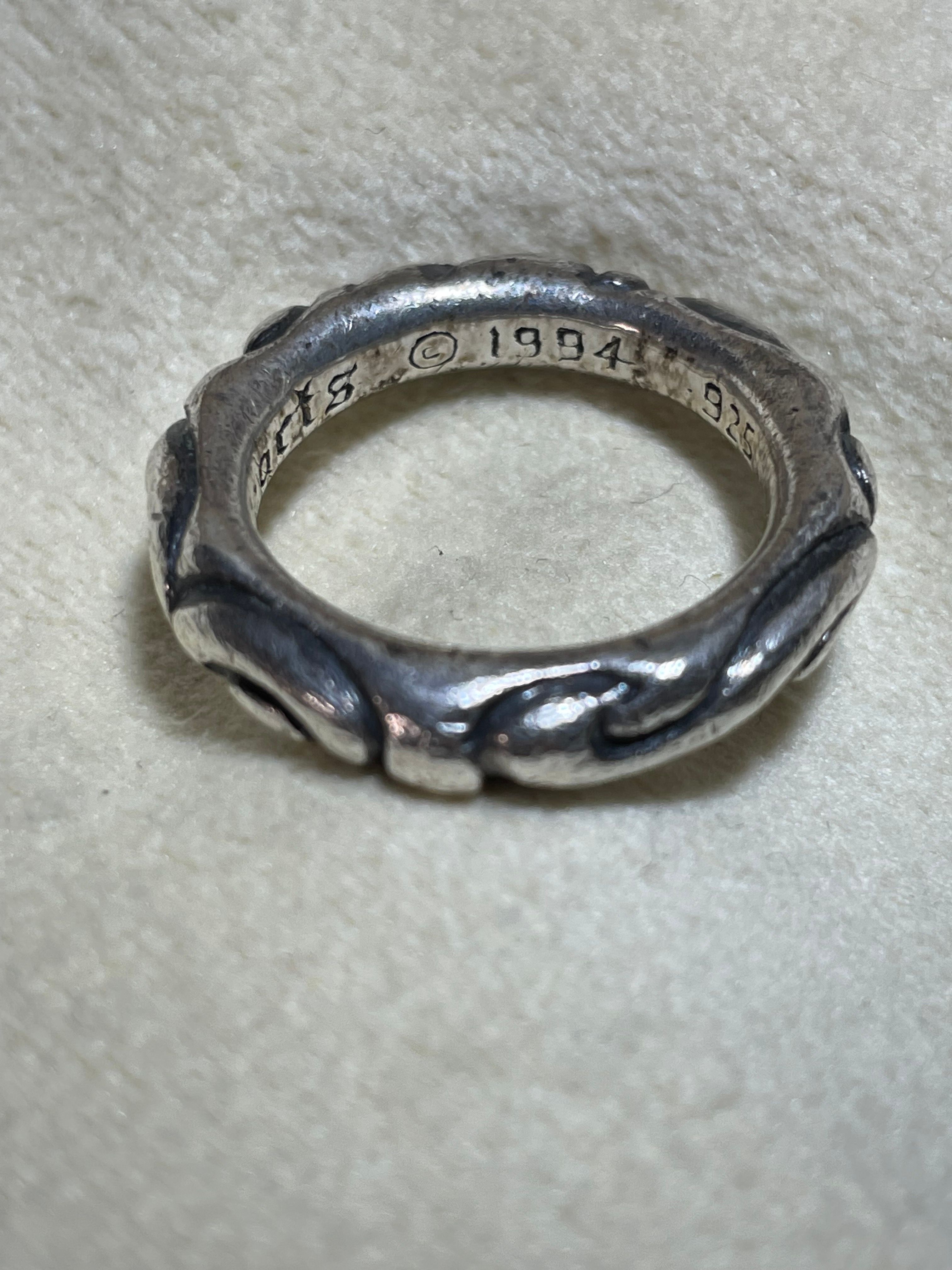 Chrome Hearts Scroll Band Ring "Silver"