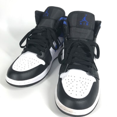 ナイキ NIKE Air Jordan 1 Mid Royal エアジョーダン1 ミッド ロイヤル 554724-140 靴 シューズ スニーカー レザー ブルー