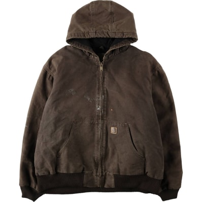 古着 カーハート Carhartt アクティブジャケット 中綿入り ダックフルジップパーカー メンズXXL相当/eaa645759