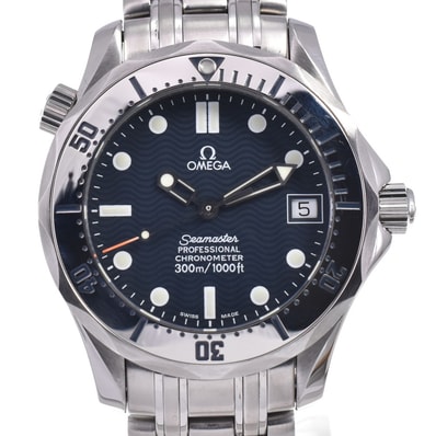 オメガ OMEGA 2552.80 シーマスター プロフェッショナル 300M ネイビー 自動巻き ボーイズ 美品 腕時計 J#147927