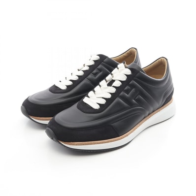 エルメス HERMES イージー スニーカー 靴 レザー レディース ブラック系 【中古】