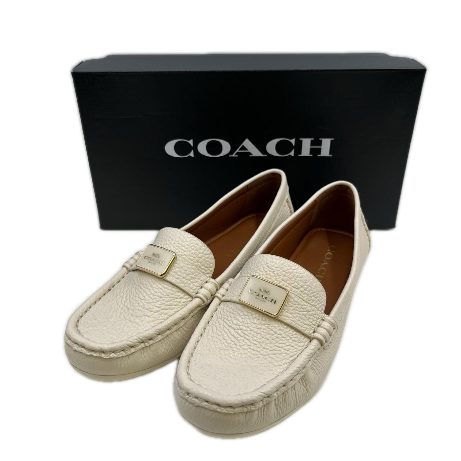 COACH コーチ ローファー サイズ24cm 箱付き CC637 ホワイト