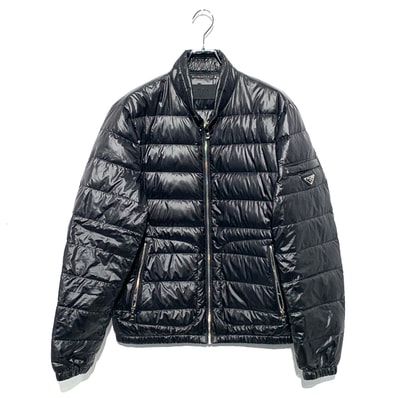 Prada Triangle logo Down Jacket Black