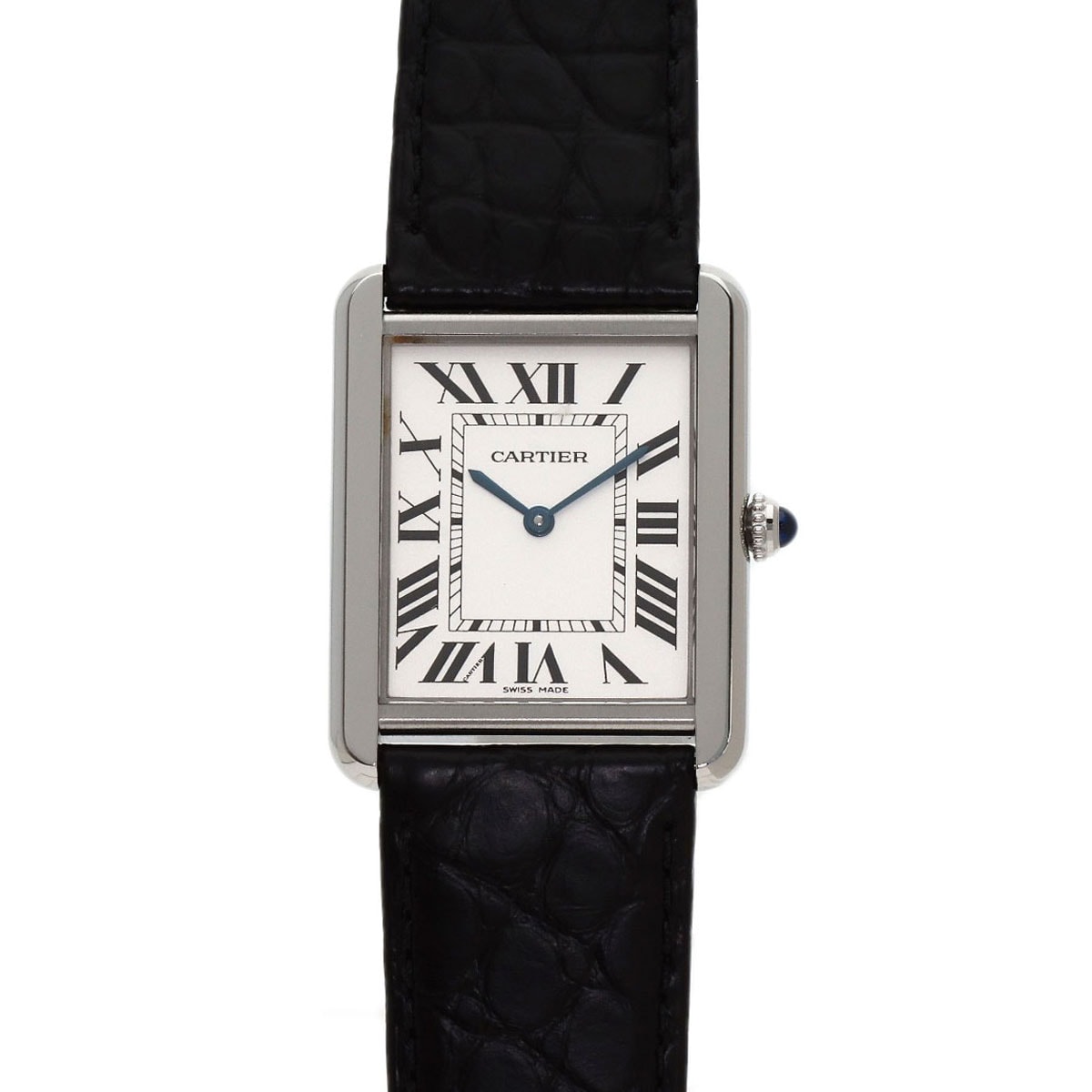 CARTIER カルティエ W1018355 タンクソロ LM 腕時計 SS 革 メンズ [中古]