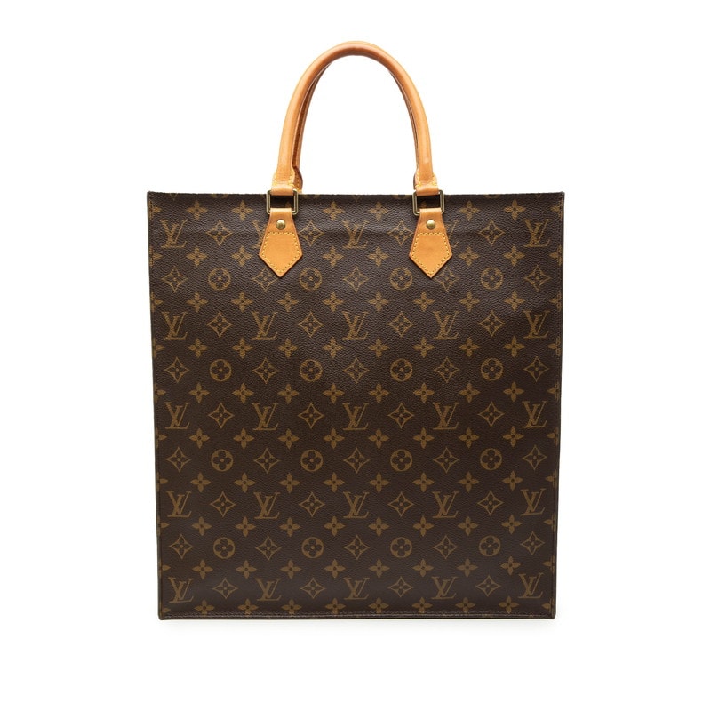 ルイ ヴィトン モノグラム サックプラ ハンドバッグ トートバッグ M51140 ブラウン PVC レザー レディース LOUIS VUITTON 【中古】