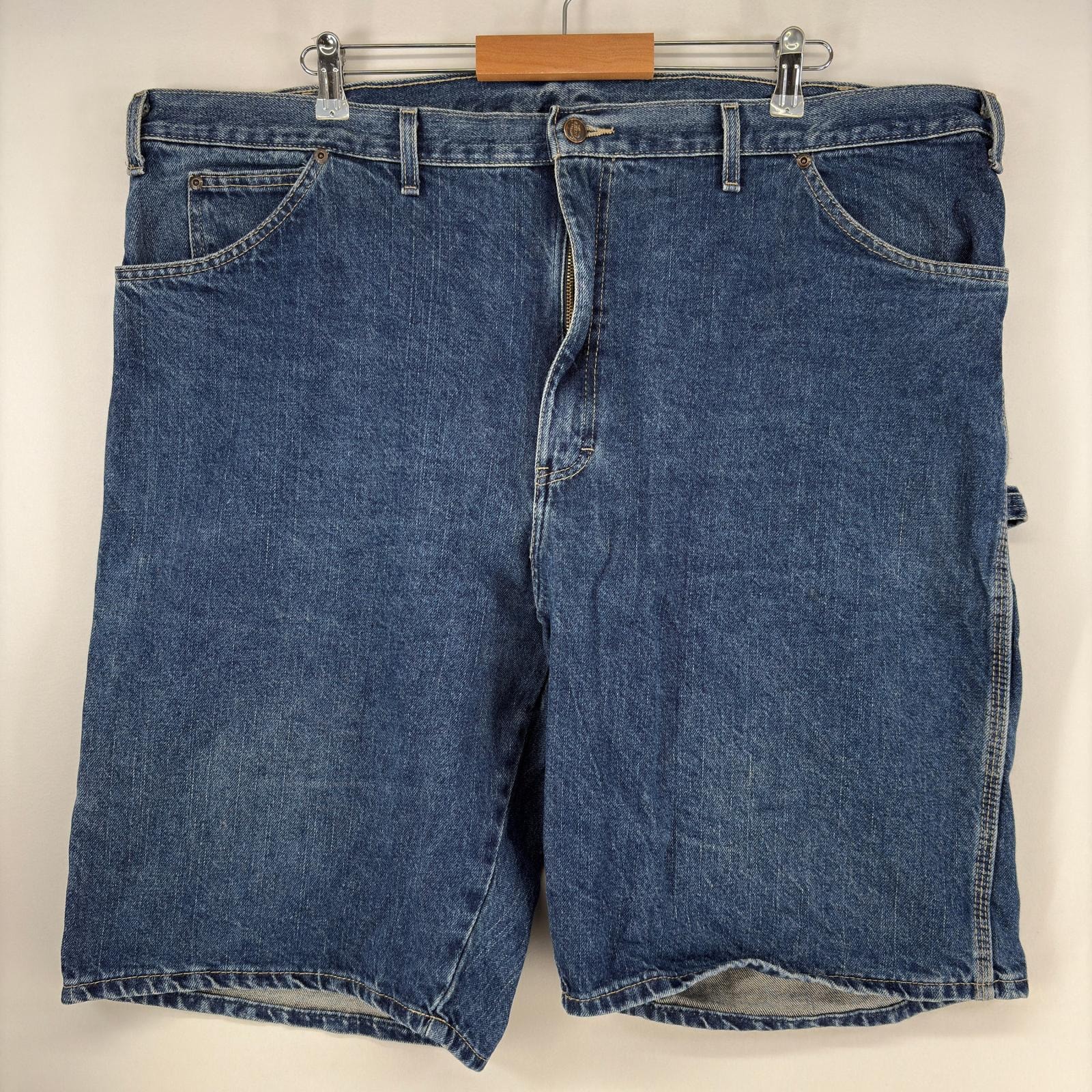 古着 ディッキーズ Dickies デニム ショートパンツ ペインター ワンポイント ハーフパンツ ジーパン 大きいサイズ w44 ブルー系 メンズ