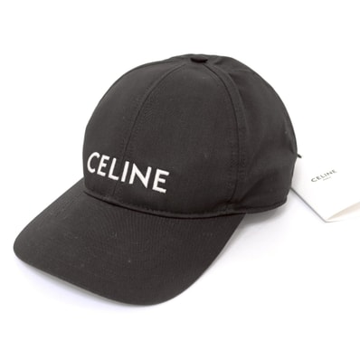 CELINE Baseball Cap In Cotton "Black"