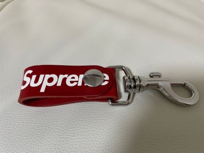 Supreme Leather Key Loop "Red"