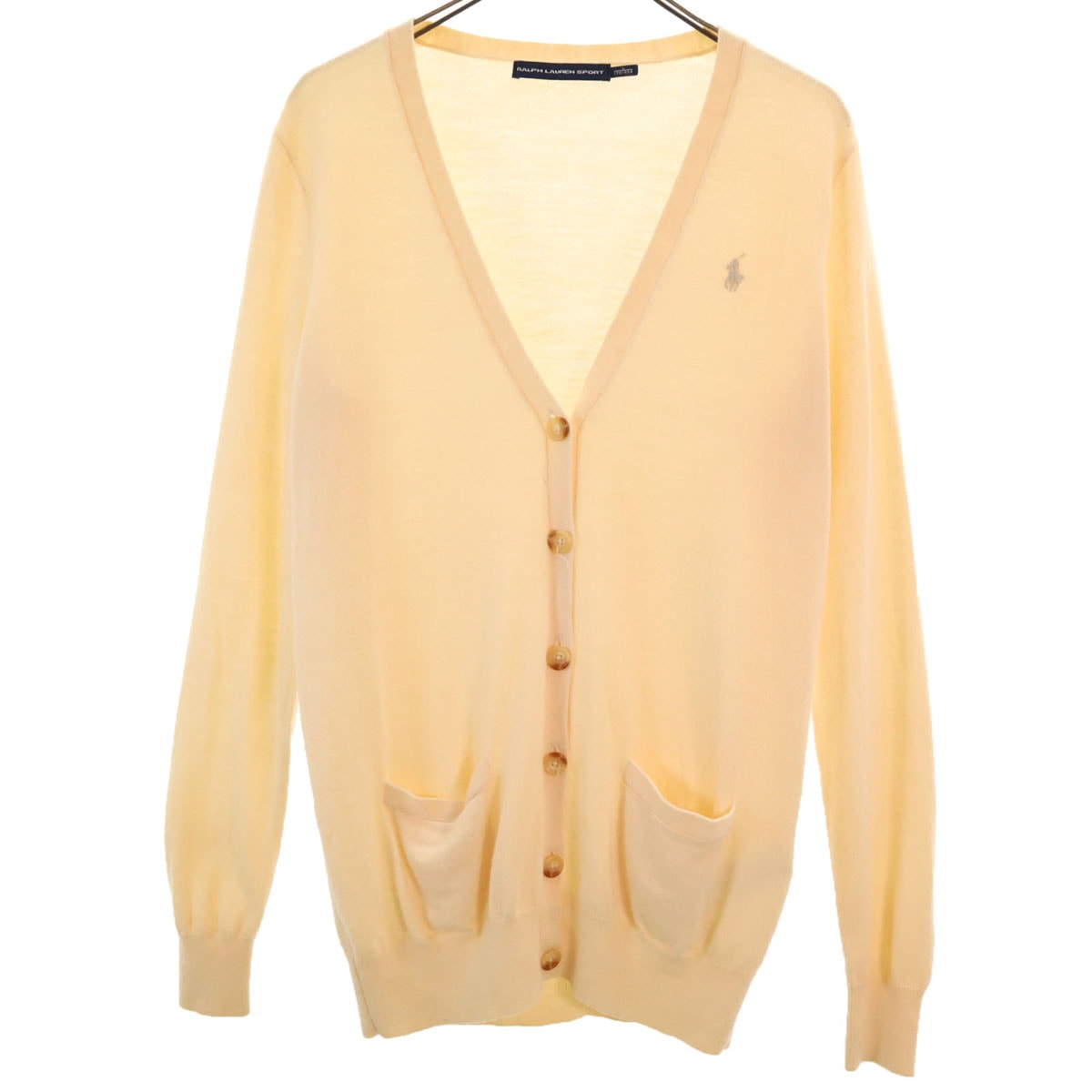 RALPH LAUREN SPORT ラルフローレンスポーツ 長袖 ニットカーディガン L クリーム