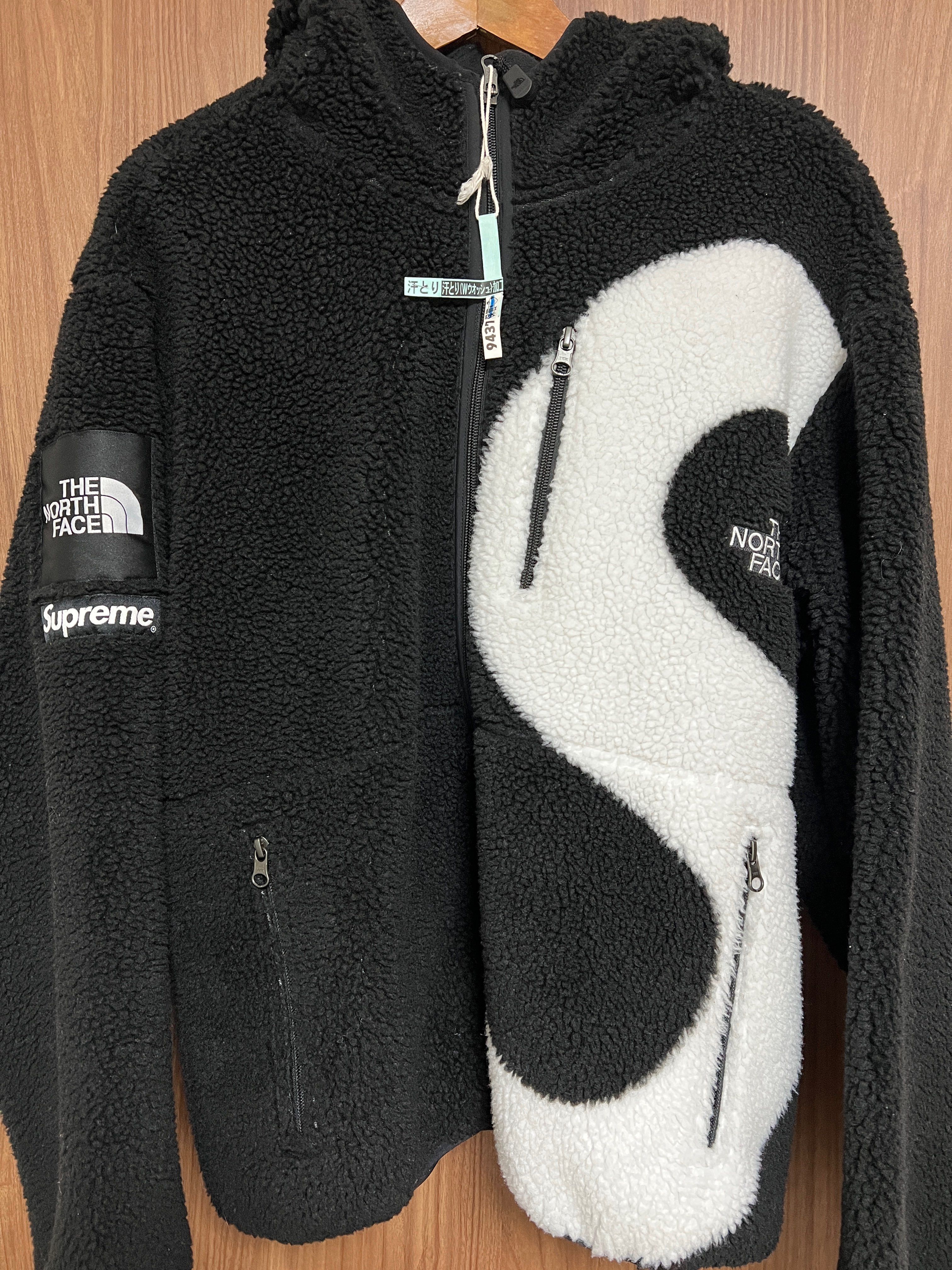 Supreme x The North Face S Logo Hooded Fleece Jacket "Black"