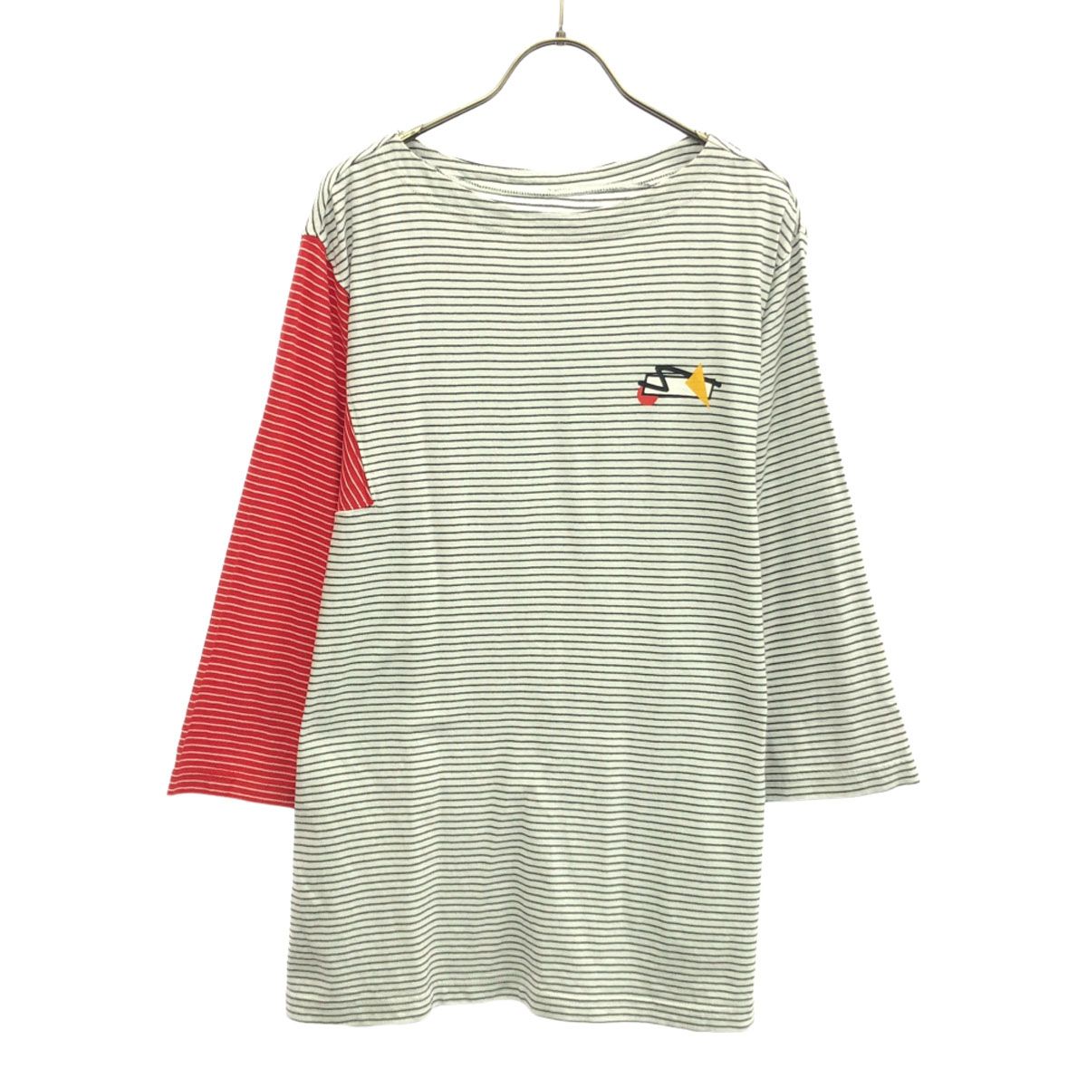 ADERERROR アーダーエラー ボーダー柄 7分袖 カットソー 3 ホワイト