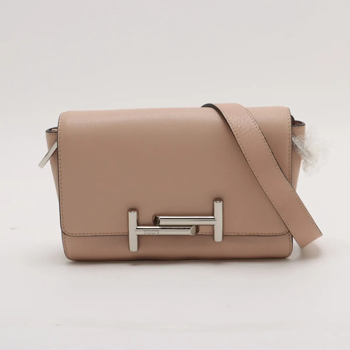 美品 トッズ TOD'S ダブルT クロコ型押しバケットバッグ ショルダーバッグ Tod's double T ワンショルダーバッグ ブラウン 美品 【公式通販】