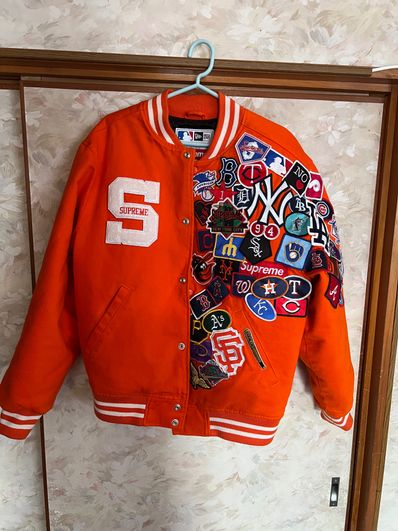 Supreme / New Era®/ MLB Varsity Jacket "Orange"