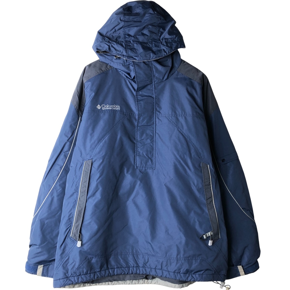 古着 90年代 コロンビア Columbia ハーフジップ 中綿マウンテンパーカー シェルジャケット パファージャケット メンズL相当 ヴィンテージ/eaa615022