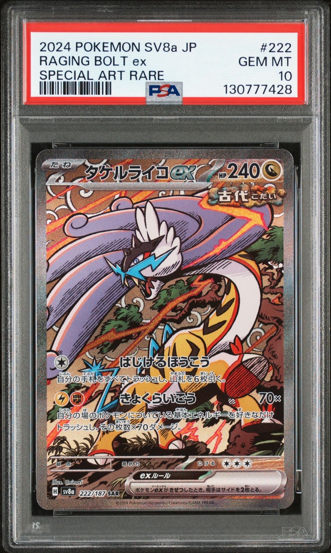 タケルライコex SAR [SV8a 222/187](ハイクラスパック「テラスタルフェスex」)