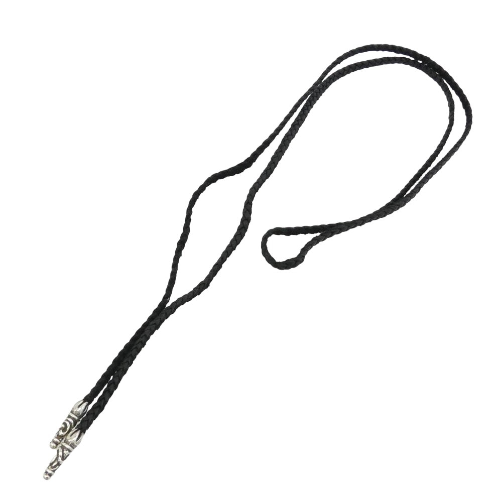 Chrome Hearts Scroll Leather Braid "Black/Silver"