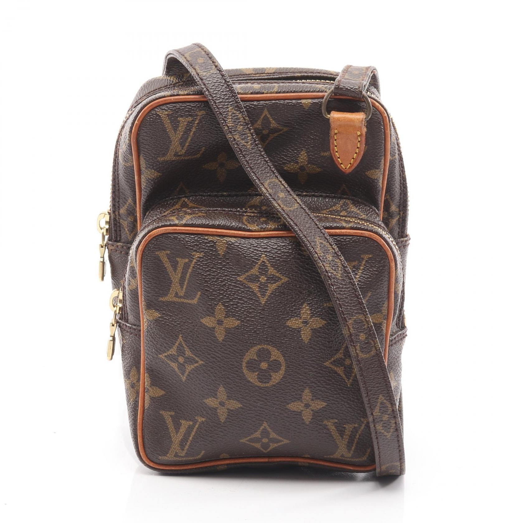 ルイ・ヴィトン LOUIS VUITTON ミニアマゾン ショルダーバッグ バッグ PVCコーティングキャンバス レザー モノグラム レディース ブラウン系 M45238 【中古】