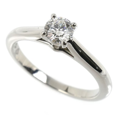CARTIER カルティエ Pt950プラチナ ソリテール1895 リング・指輪 N4163600 ダイヤモンド0.31ct 9.5号 50 3.8g レディース【中古】