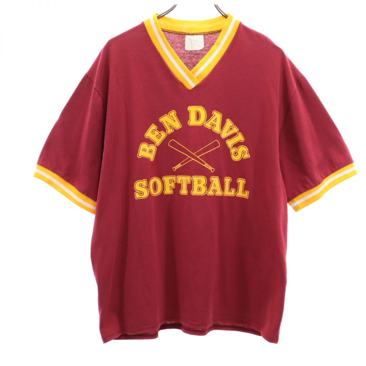 BEN DAVIS 80s 90s 半袖 Vネック Tシャツ