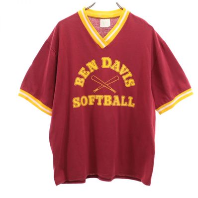 BEN DAVIS 80s 90s 半袖 Vネック Tシャツ