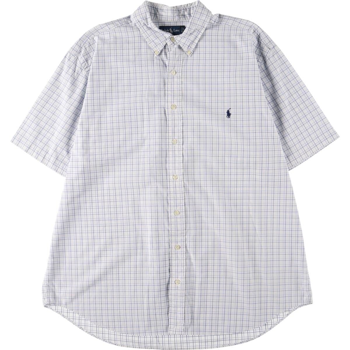 古着 ラルフローレン Ralph Lauren 半袖 ボタンダウン チェックシャツ メンズXXL相当/eaa562963
