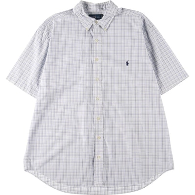 古着 ラルフローレン Ralph Lauren 半袖 ボタンダウン チェックシャツ メンズXXL相当/eaa562963