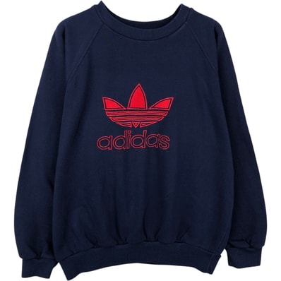 古着 80年代 アディダス adidas デカロゴ ロゴスウェットシャツ トレーナー メンズM相当/eaa635062