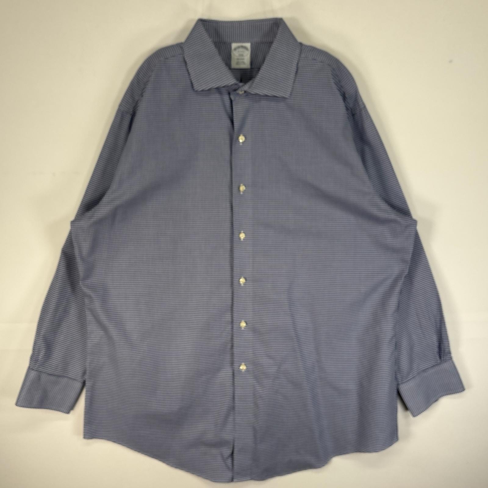 古着 ブルックスブラザーズ Brooks Brothers 長袖シャツ 千鳥格子 1818 大きいサイズ XL  ネイビー系 チェック メンズ