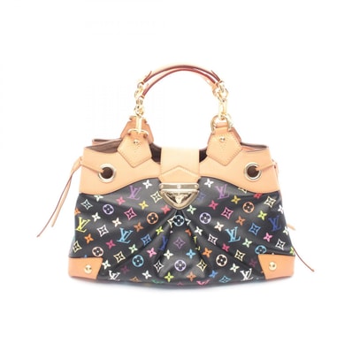 ルイ・ヴィトン LOUIS VUITTON ウルスラ ハンドバッグ バッグ PVCコーティングキャンバス レザー モノグラム・マルチカラー ノワール レディース ブラック系 M40124 【中古】