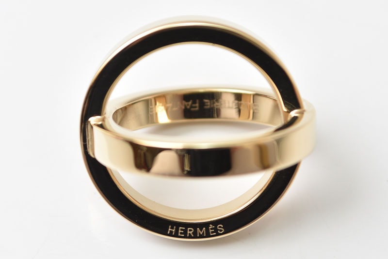 エルメス スカーフリング HERMES コスモス COSMOS BIJOUTERIE FANTAISIE ゴールド メタル【中古】